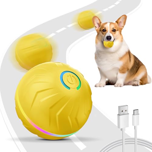 BXIHUR Interaktives Hundespielzeug, elektrisches Hundespielzeug, automatisch bewegliches Hundespielzeug, staub- und wasserdicht, IP 54, wiederaufladbar, geeignet für Welpen, kleine, mittelgroße und BXIHUR Interaktives Hundespielzeug, elektrisches Hundespielzeug, automatisch bewegliches Hundespielzeug, staub- und wasserdicht, IP 54, wiederaufladbar, geeignet für Welpen, kleine, mittelgroße und von BXIHUR