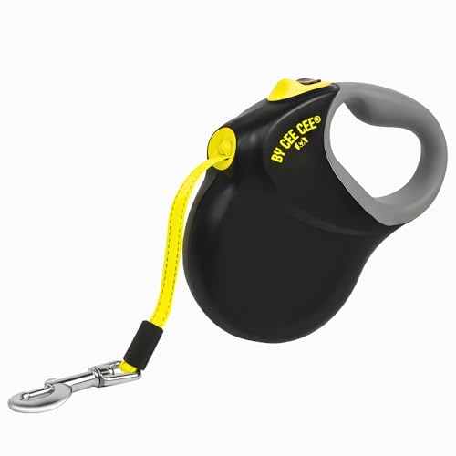 By Cee Cee Hundeleine 8 Meter – Ausziehbare Schleppleine bis 50KG – Schwarz – Reflektierendes Band – Anti-Rutsch-Griff – Starker & geschmeidiger Mechanismus By Cee Cee Hundeleine 8 Meter – Ausziehbare Schleppleine bis 50KG – Schwarz – Reflektierendes Band – Anti-Rutsch-Griff – Starker & geschmeidiger Mechanismus von BY CEE CEE