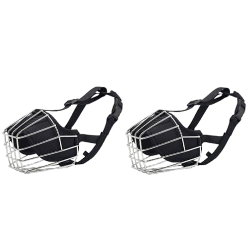 Maulkorb für Hunde, Maulkorb for Hunde, 2er-Pack, Schwarz, mehrere Größen(L) von BYALORTEX