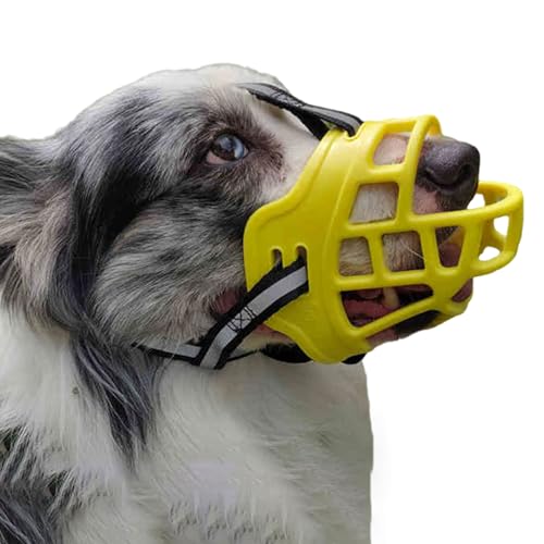 Maulkorb für Hunde, Maulkorb for Hunde, Mehrfarbig, mehrere Größen(Yellow,M) von BYALORTEX