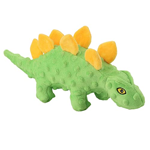 BYNYXI 33cm Plüsch Dino Quietschspielzeug für Hunde, Stofftier Krokodil Dinosaure Plüschtier Squeaky Spielzeug Welpen Zähne Interaktive Spielzeug Kuscheltiere Hundespielzeug für mittel Kleine Hunde von BYNYXI