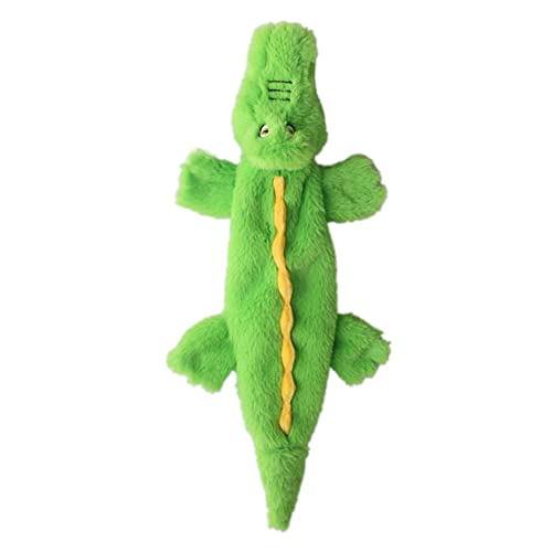 BYNYXI 45cm Plüsch Krokodil Quietschspielzeug für Hunde, Stofftier Krokodil Dinosaure Plüschtier Squeaky Spielzeug Welpen Zähne Interaktive Spielzeug Kuscheltiere Hundespielzeug für Kleine Hunde von BYNYXI