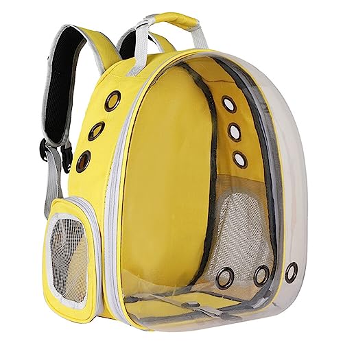 BYNYXI Katzen Rucksack Raumkapsel, Transparent Pet Carrier Rucksack für Katzen Welpen 360°Sichtfeld Tragbarer Haustier Raumkapsel Rucksack Atmungsaktiv Tragetasche für Katzen bis 7.5kg Kleine Hunde von BYNYXI