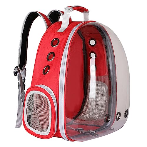 BYNYXI Katzen Rucksack Raumkapsel, Transparent Pet Carrier Rucksack für Katzen Welpen 360°Sichtfeld Tragbarer Haustier Raumkapsel Rucksack Atmungsaktiv Tragetasche für Katzen bis 7.5kg Kleine Hunde von BYNYXI