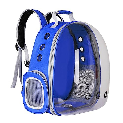 BYNYXI Katzen Rucksack Raumkapsel, Transparent Pet Carrier Rucksack für Katzen Welpen 360°Sichtfeld Tragbarer Haustier Raumkapsel Rucksack Atmungsaktiv Tragetasche für Katzen bis 7.5kg Kleine Hunde von BYNYXI