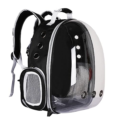 BYNYXI Katzen Rucksack Raumkapsel, Transparent Pet Carrier Rucksack für Katzen Welpen 360°Sichtfeld Tragbarer Haustier Raumkapsel Rucksack Atmungsaktiv Tragetasche für Katzen bis 7.5kg Kleine Hunde von BYNYXI