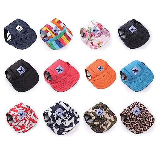 Hunde Mütze Cap, Baseballmütze Hund Kleine Haustier Verstellbarer Hundecap mit Ohrlöchern Basecap Outdoor Welpen Hundemütze Sommer Hüte Baseballkappe Sport Kappe Haustier Hunde Sonnenhut von BYNYXI