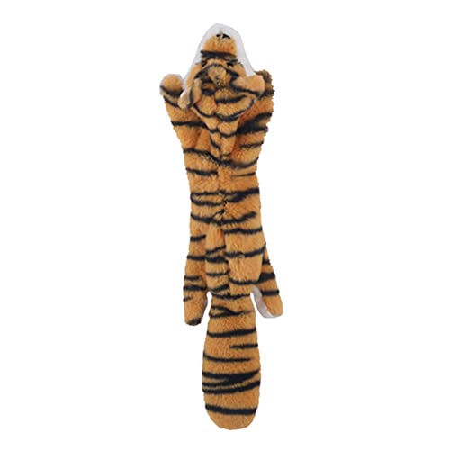 Hundespielzeug Quietschspielzeug, 45cm Plüsch Tiger Squeaky Toy Gefüllte Plüschtiere Tierspielzeug Interaktives Spielzeug Kauen Sound Fun Hundespielzeug für Welpen, Kleine, Mittlere, Große Hunde von BYNYXI