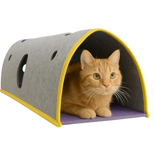 BYPET Tunnel für Katzen, Katzentunnel für Spielen und schlafen im Innenbereich, 100 cm von BYPET