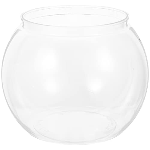 Goldfish Bowl Kunststoff-Fischschalen, durchsichtiges kleines Aquarium, transparentes Aquarium, Hydroponik-Pflanzgefäße for Wohnzimmer, Heimbüro, Tischdekoration (Size : 18X18X16CM) von BYWXW