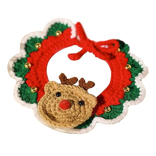 1 x Weihnachts-Halsband, Schnellverschluss mit Glöckchen und Charme, Schleife, verstellbares Umhängeband für Haustiere, niedlicher Halsschmuck, 15–30 cm, niedlicher Elch 1 x Weihnachts-Halsband, Schnellverschluss mit Glöckchen und Charme, Schleife, verstellbares Umhängeband für Haustiere, niedlicher Halsschmuck, 15–30 cm, niedlicher Elch von BYYLECL
