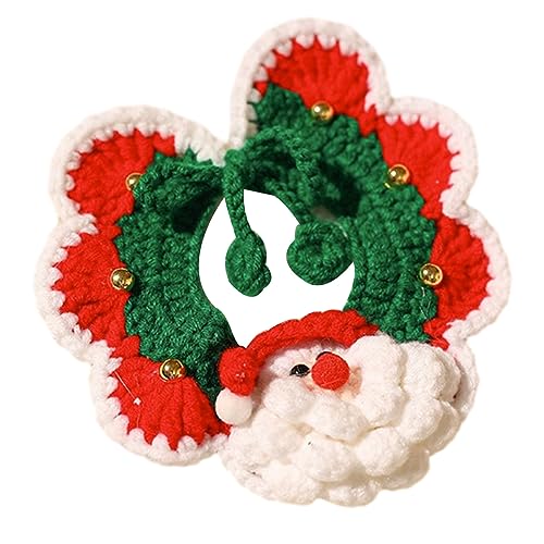 1 x Weihnachts-Halsband, Schnellverschluss mit Glöckchen und Charme, verstellbare Schleife für Haustier, schöne süße Halsdekoration, 15–30 cm, Weihnachtsmann 1 x Weihnachts-Halsband, Schnellverschluss mit Glöckchen und Charme, verstellbare Schleife für Haustier, schöne süße Halsdekoration, 15–30 cm, Weihnachtsmann von BYYLECL