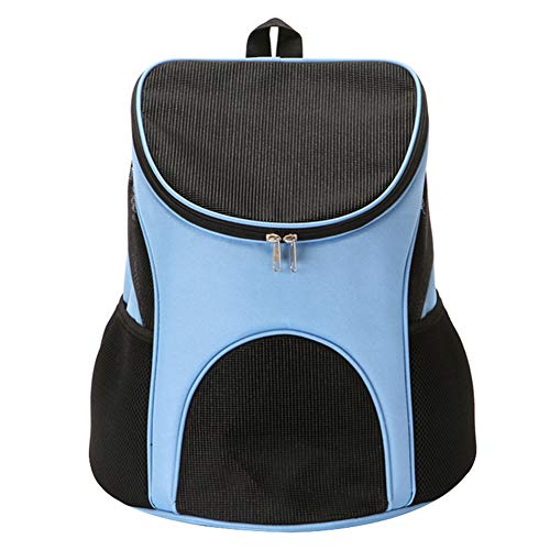 BYYLECL Haustier-Tragerucksack, Katzenrucksack, Tragetasche, faltbarer Haustier-Rucksack für mittelgroße Katzen, kleine Hunde, für Reisen, Wandern, Spazierengehen oder Outdoor, Blau von BYYLECL