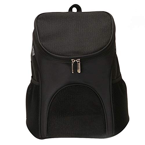 BYYLECL Haustier-Tragerucksack, Katzenrucksack, Tragetasche, faltbarer Haustier-Rucksack für mittelgroße Katzen, kleine Hunde, für Reisen, Wandern, Spazierengehen oder Outdoor, Schwarz von BYYLECL