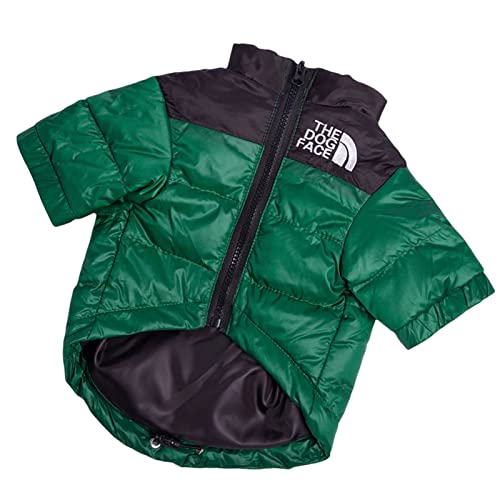 BYYLECL Hundemantel, Hundejacke für kleine, mittelgroße Hunde, Puffermantel, dick, warm, Outdoor-Haustierkleidung, Winter, winddicht, modisch, Haustierkostüm, Grün BYYLECL Hundemantel, Hundejacke für kleine, mittelgroße Hunde, Puffermantel, dick, warm, Outdoor-Haustierkleidung, Winter, winddicht, modisch, Haustierkostüm, Grün von BYYLECL