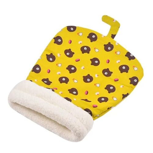 BYYLECL Katzenschlafsack, süße Katze Winter Warmer Schlafsack, Katzenschlafsack für Innenkatzen, Katze Winterschlafsack für Katzen 2,5-7,5kg Gelb BYYLECL Katzenschlafsack, süße Katze Winter Warmer Schlafsack, Katzenschlafsack für Innenkatzen, Katze Winterschlafsack für Katzen 2,5-7,5kg Gelb von BYYLECL