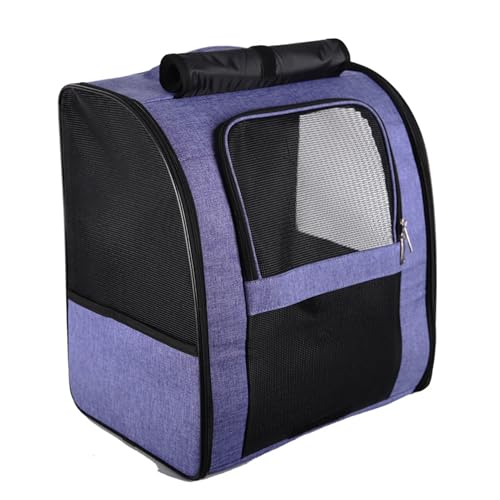 BYYLECL Katzentragerrucksack, tragbarer atmungsaktiver Haustier-Rucksack mit Vorhang für Kätzchen, Welpen, kleine Haustiere, Tragetasche für Reisen, Wandern Plus von BYYLECL