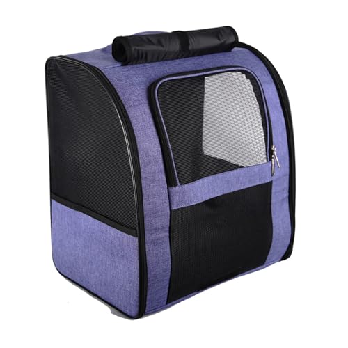 BYYLECL Katzentragerrucksack, tragbarer atmungsaktiver Haustierrucksack mit Vorhang für Kätzchen, Welpen, kleine Haustiere, Tragetasche für Reisen, Wandern, klein von BYYLECL