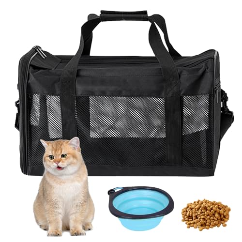 BYZESTY Transportbox Katze Hund Katzentransportbox Hundebox Faltbar Hundetransportbox Katzen Transportboxen Hundetasche Katzenbox Katzentransporttasche Inkl. Hundenapf, 42 x 27 x 28 cm BYZESTY Transportbox Katze Hund Katzentransportbox Hundebox Faltbar Hundetransportbox Katzen Transportboxen Hundetasche Katzenbox Katzentransporttasche Inkl. Hundenapf, 42 x 27 x 28 cm von BYZESTY