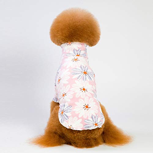 BZAHW Herbst und Winter neue Haustier Kleidung Fleece hohen Kragen weichen Boden Hund Kleidung Teddy Hund Kleidung Home Service Hund Pyjamas BZAHW (Color : Pink, Size : S) von BZAHW