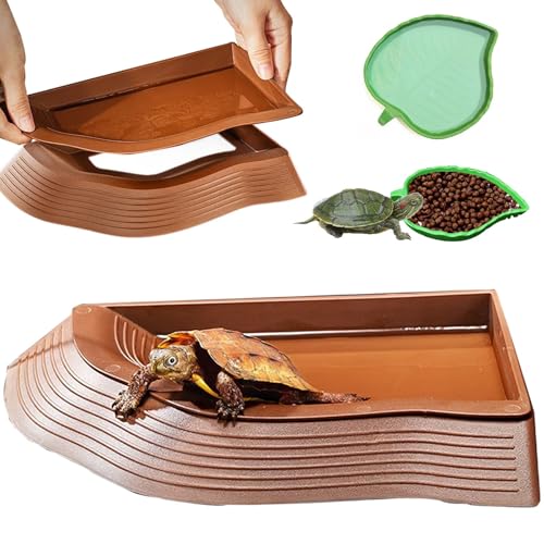 Wasserschale für Schildkröten, Wasserschale mit Rampe, Blatt, Schildkröte, Futter, Wasserschale, Schildkröte, Pool, Reptilien, Wasserschale, Schildkröte, Badeschale, Aquarium, Lebensraum, Zubehör, Wasserschale für Schildkröten, Wasserschale mit Rampe, Blatt, Schildkröte, Futter, Wasserschale, Schildkröte, Pool, Reptilien, Wasserschale, Schildkröte, Badeschale, Aquarium, Lebensraum, Zubehör, von BZCWHWY