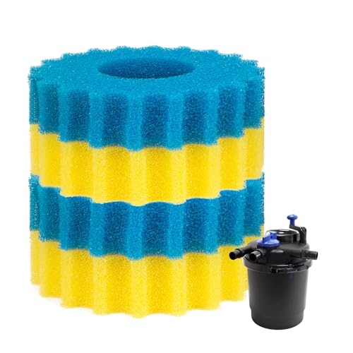 BZTT CPF 2500 Teichfilter Ersatzschwamm Filtermedien Pad Koi Fisch Teich Filterschwamm Kompatibel mit Grech Vivohome / VEVOR Teichfilter für Außenteiche Aquarium Bio Schwamm Filter Media Pad von BZTT
