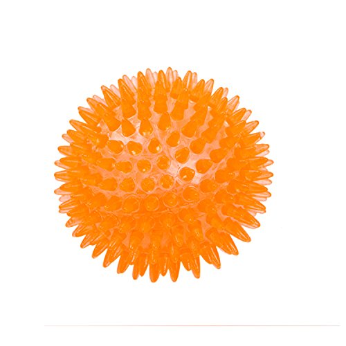 BZVCRTYKL Langlebiges Kauspielzeug for Hunde, Beißring, interaktives, quietschendes Training, Spielzeug for Haustiere, DT036, Ring, Blau/84 (Color : Orange, Size : 3.5") von BZVCRTYKL