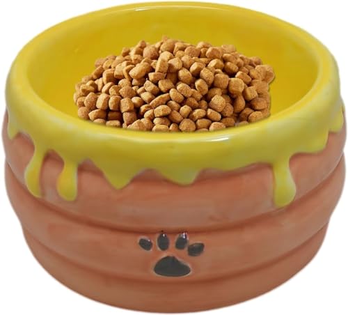 Erhöhter Katzennapf aus Keramik, erhöhte Futternäpfe for Katzen, rutschfester Futternapf for Haustiere, geneigter erhöhter Katzennapf, hoher Wassernapf gegen Erbrechen for Hauskatzen und kleine Hunde/ von BZVCRTYKL