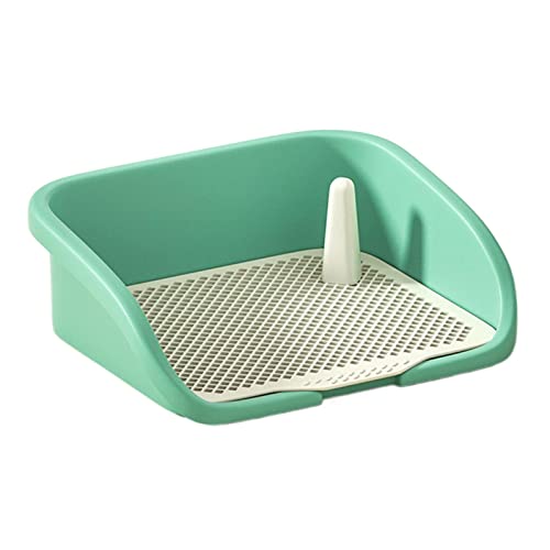 Haustier-Trainingstoilettentablett, Pee Pad, Töpfchentrainer, Welpentoilette, Wiederverwendbare Hundetoilette mit Harnsäule, Hundetoilette, Blau, S/345(Color:Green,Size:L) von BZVCRTYKL