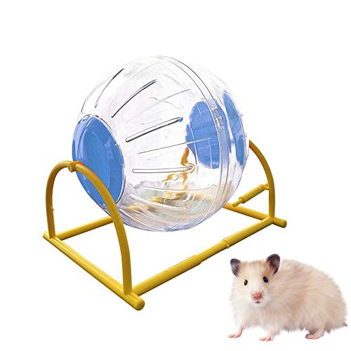 Leiser Hamsterball mit Ständer, Laufaktivitäts-Übungsball, atmungsaktiver Hamsterball, interaktiver Spielzeugball for Hunde, Kleintiere, Käfigzubehör, 5,9 Zoll/79 von BZVCRTYKL