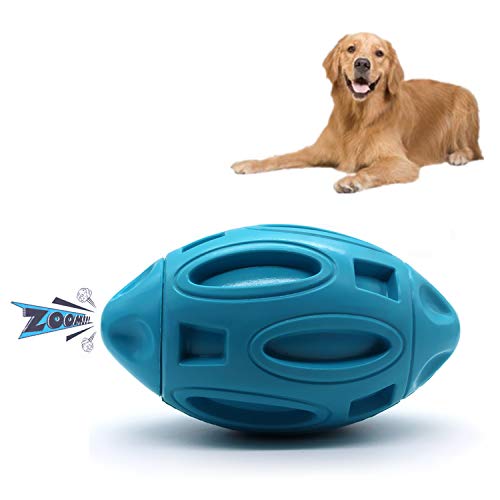 Quietschender Hundespielzeugball for aggressive Kauer, unzerstörbarer und langlebiger interaktiver Gummiball for Hunde, Hundespielzeug-Kauball mit Quietscher for große und mittlere Hunderassen /3410 von BZVCRTYKL