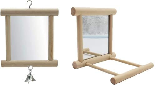 Vogelspiegelspielzeug mit Glocke, lustige Spielplattform for Papageien, Schaukelkäfigzubehör for Aras, Graupapageien, Sittiche, Kanarienvögel, Kakadus, Nymphensittiche, Turteltauben, 2 Stück/1251 Vogelspiegelspielzeug mit Glocke, lustige Spielplattform for Papageien, Schaukelkäfigzubehör for Aras, Graupapageien, Sittiche, Kanarienvögel, Kakadus, Nymphensittiche, Turteltauben, 2 Stück/1251 von BZVCRTYKL