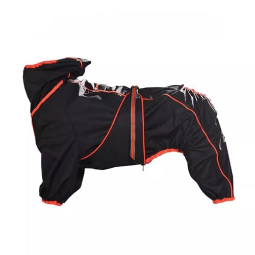 Dog Raincoat Einstellbarer Vierbein-Umhang mit Kapuze, leichter Regenmantel, Hunde-Regenmantel, geeignet für mittlere und große Hunde (Color : A1, Siz von BaMfy