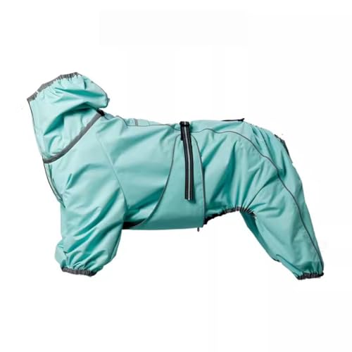 Dog Raincoat Einstellbarer Vierbein-Umhang mit Kapuze, leichter Regenmantel, Hunde-Regenmantel, geeignet für mittlere und große Hunde (Color : A2, Siz von BaMfy