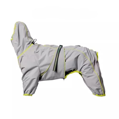 Dog Raincoat Einstellbarer Vierbein-Umhang mit Kapuze, leichter Regenmantel, Hunde-Regenmantel, geeignet für mittlere und große Hunde (Color : A3, Siz von BaMfy