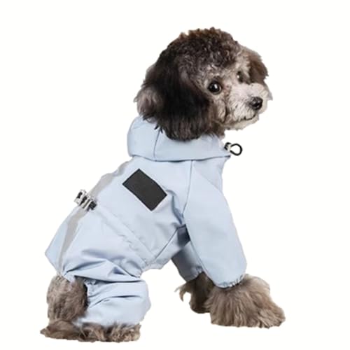 Dog Raincoat Hunde-Regenmantel Wasserdicht Hunde-Regenmantel mit Kapuze, geeignet für kleine bis mittlere Hunde mit Reflexstreifen (Color : A2, Size : L) von BaMfy