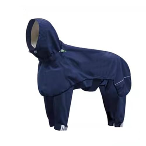 Dog Raincoat Hunde-Regenmantel leichter Hunde-Regenmantel mit Reflexband und Kapuze, geeignet für mittlere bis große Hunde (Color : A1, Size : L) von BaMfy