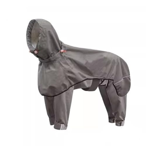 Dog Raincoat Hunde-Regenmantel leichter Hunde-Regenmantel mit Reflexband und Kapuze, geeignet für mittlere bis große Hunde (Color : A2, Size : L) von BaMfy