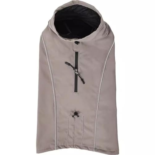 Dog Raincoat Hunderegenmantel, ausgestattet mit reflektierendem Band und Verstellbarer wasserdichter Haustierjacke, geeignet für mittelgroße bis große Hunde (Color : A3, Size : L) von BaMfy