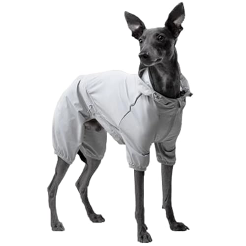 Dog Raincoat Wasserfester Welpen Regenmantel mit Reflexband und vier Beinen, Kapuze und passendem Mantel (Color : A1, Size : L) von BaMfy