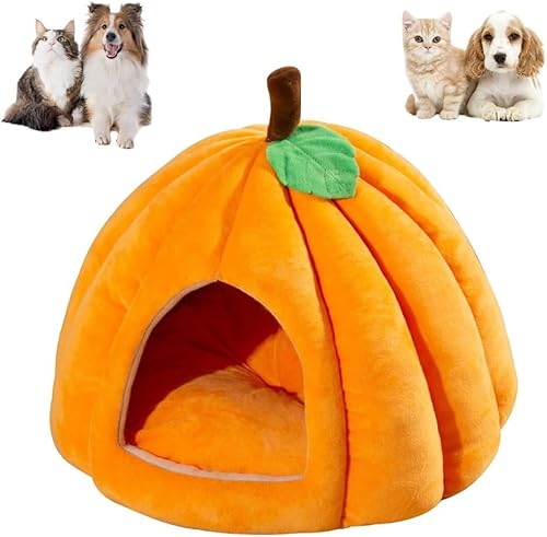 Kürbis-Katzenbett, Katzenbetten für Indoor-Katzen, niedliche Kürbisform, Katzenhöhlenbett, Katzenzelt mit abnehmbarem Kissen, warmes Höhlennest, Schlafbett, Welpenhaus für Katzen, kleine Hunde, Kürbis-Katzenbett, Katzenbetten für Indoor-Katzen, niedliche Kürbisform, Katzenhöhlenbett, Katzenzelt mit abnehmbarem Kissen, warmes Höhlennest, Schlafbett, Welpenhaus für Katzen, kleine Hunde, von BaYuYPOO