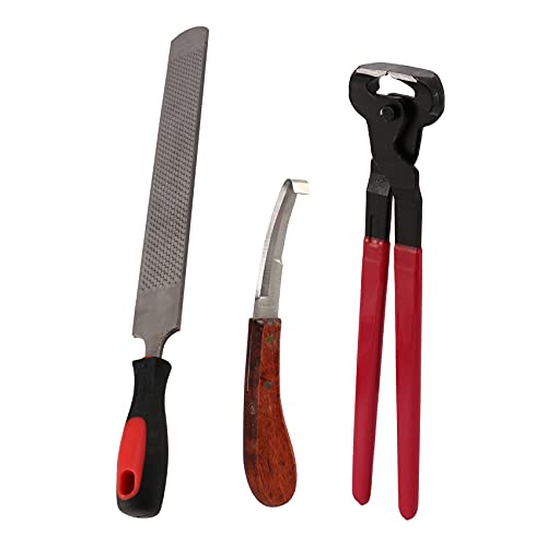 Baalaa 4 Teiliges Hufschmiede Werkzeug Set für das Nipper Trimm Schuh Werkzeug für die Pferde Pflege von Baalaa
