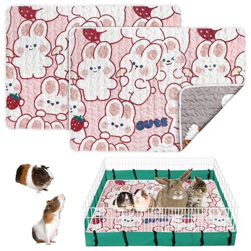 2 x große Meerschweinchen-Käfigeinlagen, 101,6 x 71,1 cm, Hamster-Pad, waschbar, luftgetrocknet, saugfähig, weiche und bequeme Matte für Kleintiere, Chinchillas, Kaninchen, Häschen 2 x große Meerschweinchen-Käfigeinlagen, 101,6 x 71,1 cm, Hamster-Pad, waschbar, luftgetrocknet, saugfähig, weiche und bequeme Matte für Kleintiere, Chinchillas, Kaninchen, Häschen von Baanfly
