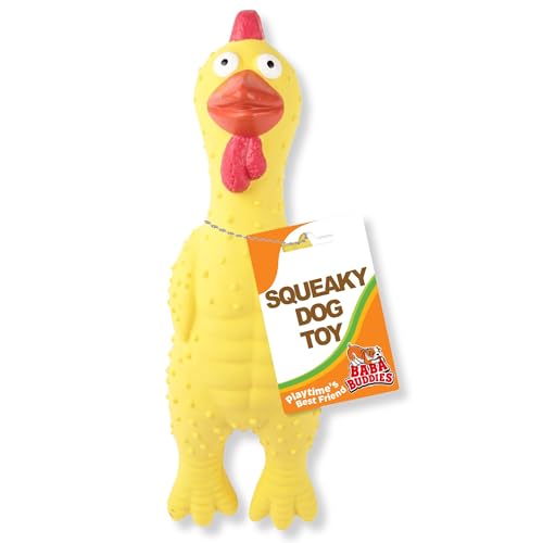 Baba Buddies Hundespielzeug Huhn aus Gummi, 100% natürliches und langlebiges Latex-Hundespielzeug, beruhigt, unterhält und fördert das Wohlbefinden, lustiges Hundespielzeug für kleine, mittelgroße und Baba Buddies Hundespielzeug Huhn aus Gummi, 100% natürliches und langlebiges Latex-Hundespielzeug, beruhigt, unterhält und fördert das Wohlbefinden, lustiges Hundespielzeug für kleine, mittelgroße und von Baba Buddies