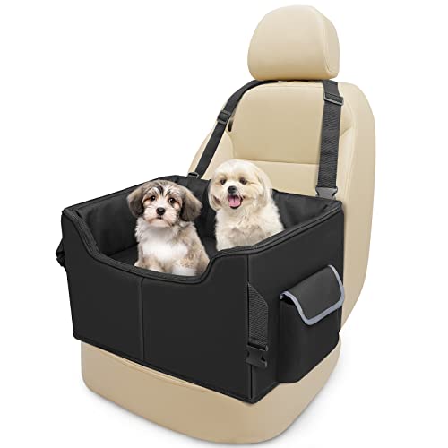 Babenest Hunde Autositz, Sehr Stabiler Extra Groß Haustier Auto Erhöhter mit Sicherheitsgurt (L schwarz)… von Babenest