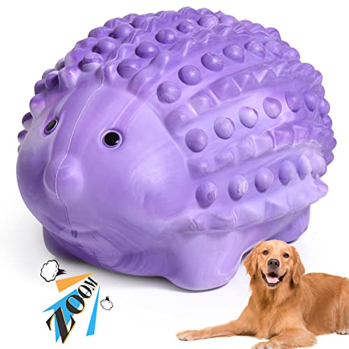Babezdog Hundespielzeug Unzerstörbares Quietschspielzeug Ultra Haltbares Hunde Spielzeug für Aggressive Kauspielzeuge für Mittelgroße Große Hunde, Violett von Babezdog