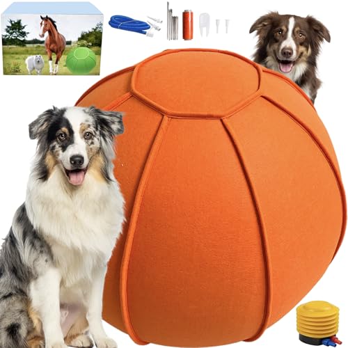 Herding Ball für Hunde, zweilagiges Herding-Hundeball-Set für australischen Schäferhund, Rinder, Collie, für Hunde, Agility-Ausrüstung, inklusive Trainingsbuch (Orange, Größe L, 25 Herding Set) Herding Ball für Hunde, zweilagiges Herding-Hundeball-Set für australischen Schäferhund, Rinder, Collie, für Hunde, Agility-Ausrüstung, inklusive Trainingsbuch (Orange, Größe L, 25 Herding Set) von BabieDtOyG