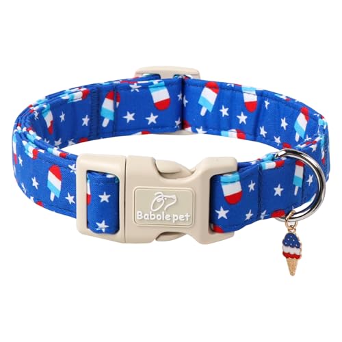 Babole Pet Hundehalsband für den 4. Juli, patriotisches Sommerhalsband für kleine und mittelgroße Hunde, verstellbar, leicht, Schnellverschluss-Schnalle, Halsband für Jungen und Mädchen, Größe M Babole Pet Hundehalsband für den 4. Juli, patriotisches Sommerhalsband für kleine und mittelgroße Hunde, verstellbar, leicht, Schnellverschluss-Schnalle, Halsband für Jungen und Mädchen, Größe M von Babole Pet