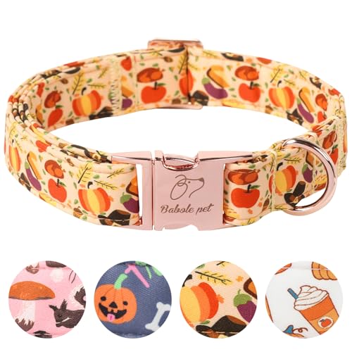 Babole Pet Hundehalsband für mittelgroße Hunde – niedliches Herbst-Festival-Halsband, verstellbar, Apfel, Kürbis, Haustier, Metallschnalle, Halsband für Welpen, Mädchen, Jungen, Hündinnen, Größe M Babole Pet Hundehalsband für mittelgroße Hunde – niedliches Herbst-Festival-Halsband, verstellbar, Apfel, Kürbis, Haustier, Metallschnalle, Halsband für Welpen, Mädchen, Jungen, Hündinnen, Größe M von Babole Pet