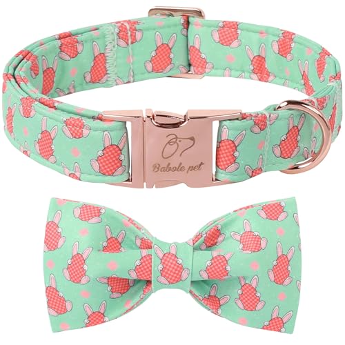 Babole Pet Hundehalsband mit Osterfliege – Fliege mit Hasenei-Muster, verstellbar, strapazierfähig, Frühlingshalsband für kleine, mittelgroße und große Hunde, Größe L Babole Pet Hundehalsband mit Osterfliege – Fliege mit Hasenei-Muster, verstellbar, strapazierfähig, Frühlingshalsband für kleine, mittelgroße und große Hunde, Größe L von Babole Pet